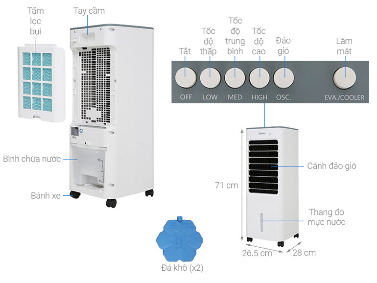 Quạt điều hòa Midea AC100-18B