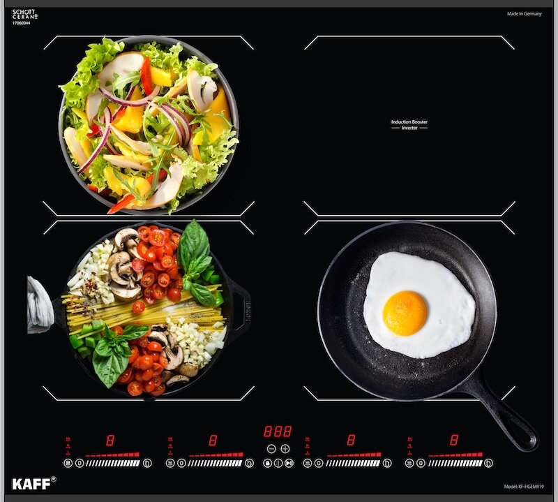 Bếp từ âm 4 vùng nấu Kaff KF-HGEM919 tiện nghi, đẳng cấp cho mọi gia đình