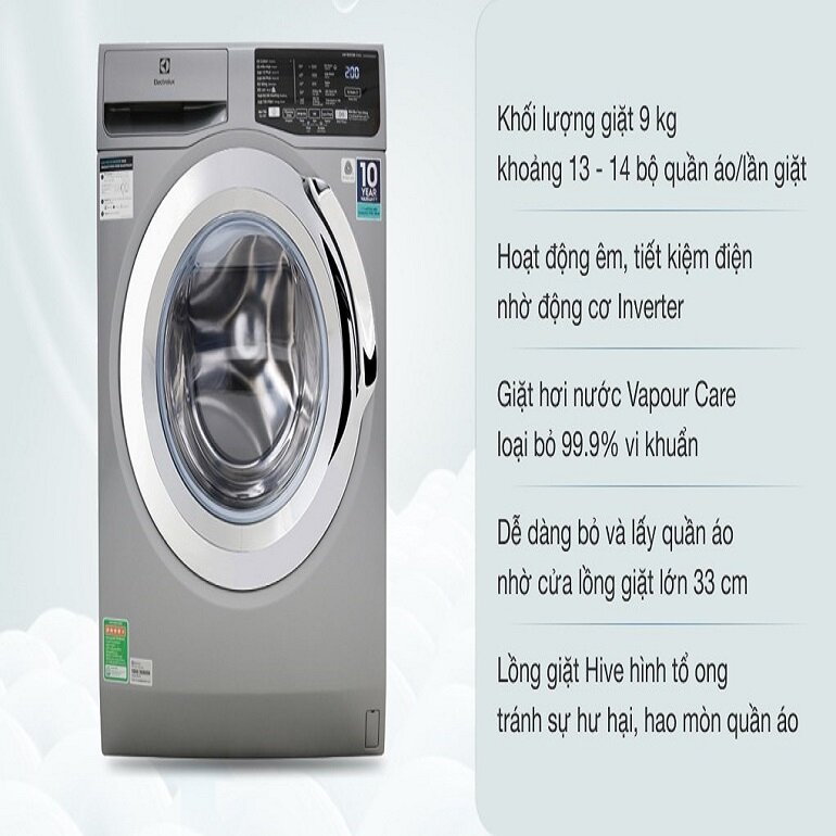 máy giặt cửa ngang Electrolux 9kg