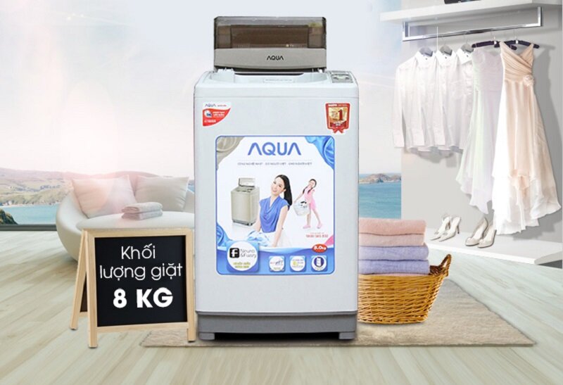 máy giặt 8kg Aqua AQW-S80KT lồng đứng