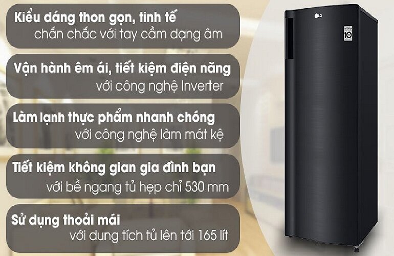 Tủ đông LG Inverter 165 lít GN-F304WB