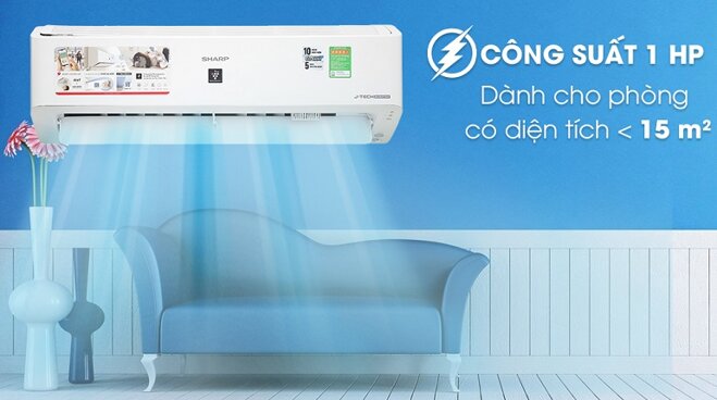 Máy lạnh Sharp Inverter 1 HP AH-XP10YMW