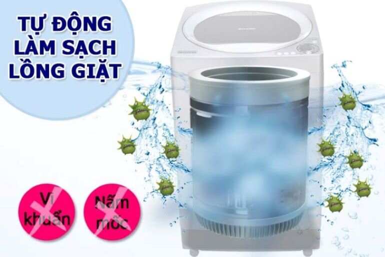 Máy giặt Sharp lồng đứng 7.8 kg ES-U78GV