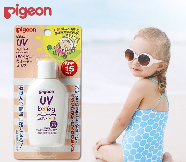 Kem chống nắng cho bé Pigeon UV baby milk Waterproof SPF 50 PA+++