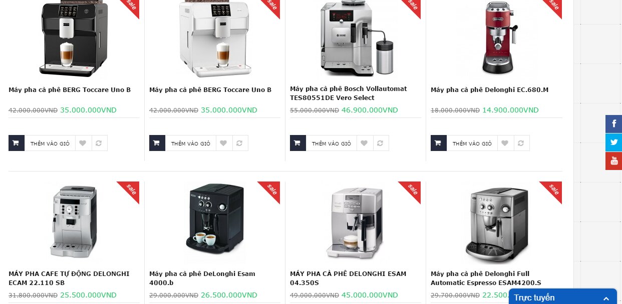 Cơ hội mua máy pha cà phê chất lượng quốc tế với mức giá rẻ nhất