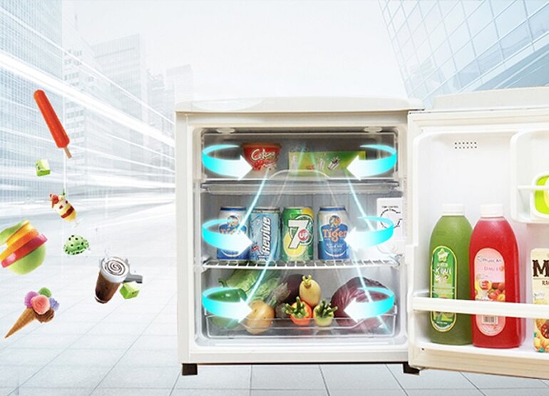 Tủ Lạnh AQUA 50 Lít AQR-55AR với công nghệ làm lạnh trực tiếp