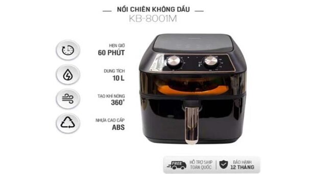 nồi chiên không dầu Nine Shield KB-8001M