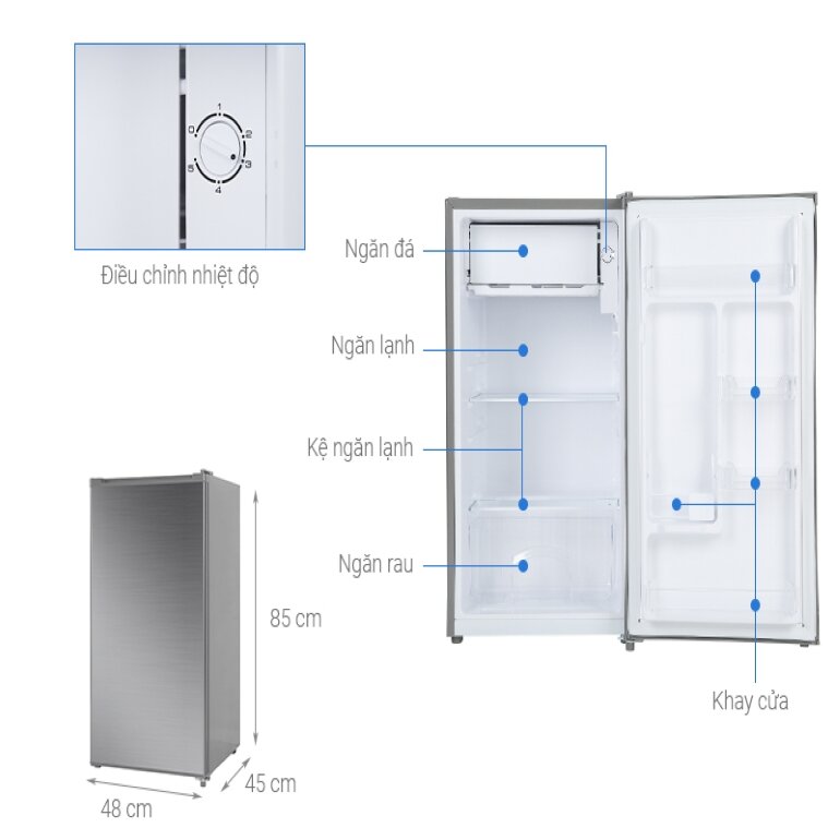 Tủ lạnh nhỏ Beko 93 lít - Giá tham khảo 2.890.000 VNĐ