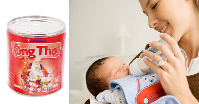 Có nên sử dụng sữa đặc có đường cho trẻ nhỏ dưới 1 tuổi không ?