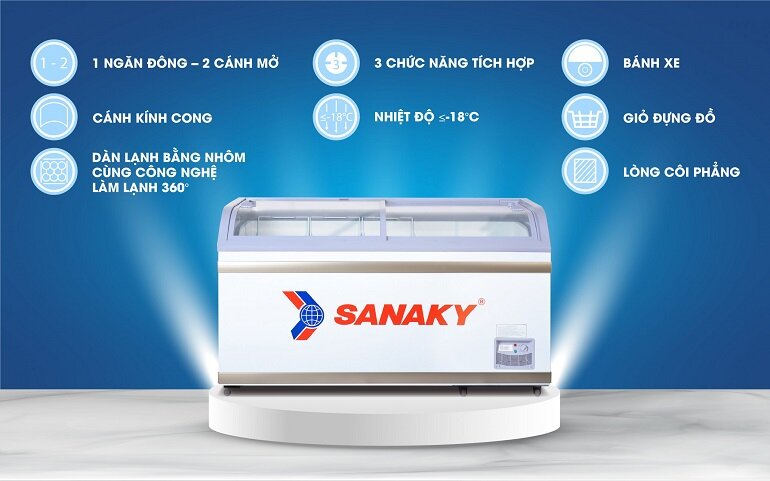 Tủ đông Sanaky VH-888K sở hữu nhiều ưu điểm vượt trội