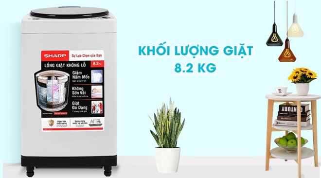 Máy giặt Sharp 8.2 kg ES-W82GV