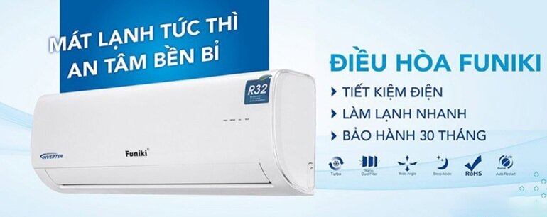 Điều hòa Funiki 24000 BTU 2 chiều HSH 24TMU gas R32 có vỏ được làm bằng nhựa ABS