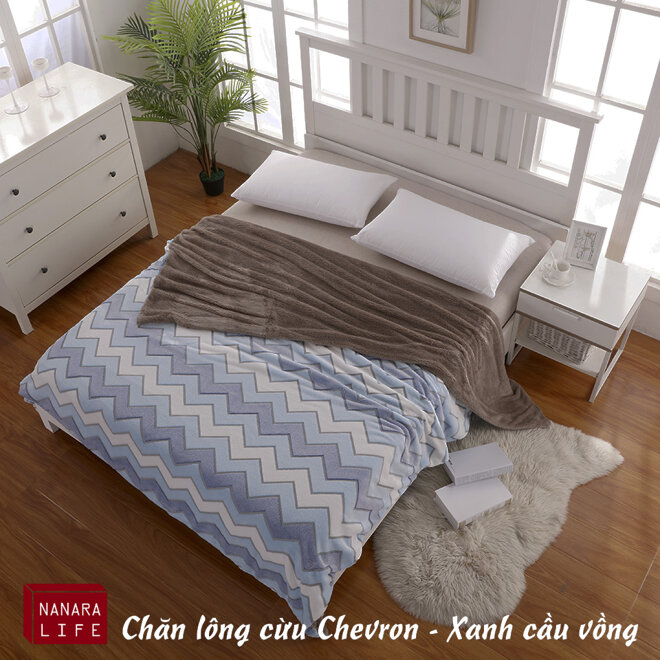 Chăn lông cừu Chevron Nanara