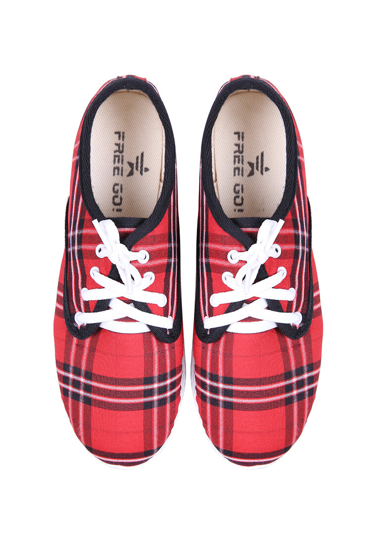 Free Go madras pattern sneakers