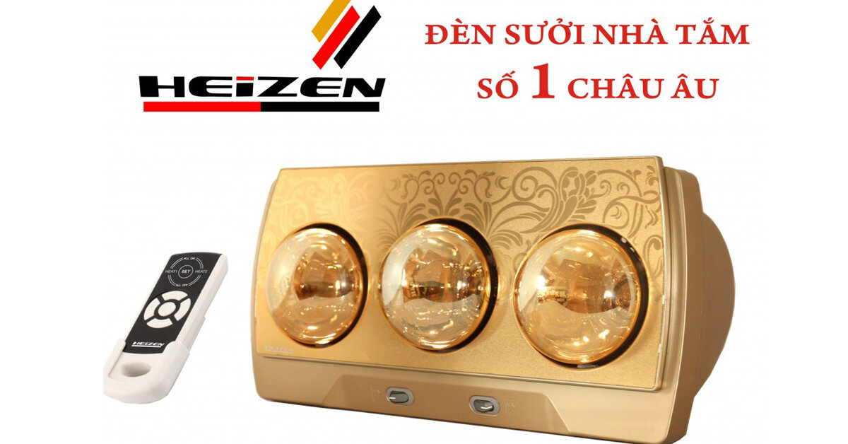 Đèn sưởi nhà tắm 2 bóng Heizen 