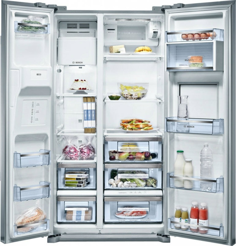 Tủ lạnh Bosch KAD93VIFPG tận dụng tối đa diện tích các ngăn tủ với vùng lưu trữ linh hoạt