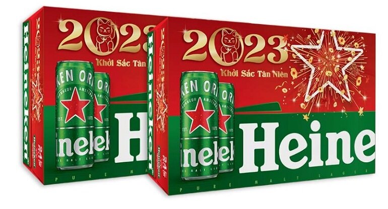Bia Heineken - Giá tham khảo: 323.000 - 463.000 đồng/thùng 24 lon