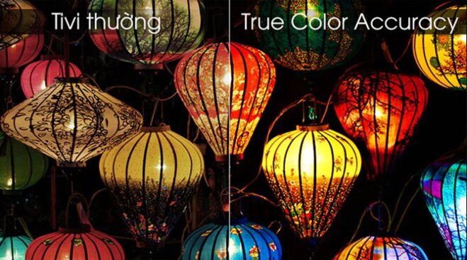 Công nghệ True Color Accuracy đem đến màu sắc ấn tượng và rực rỡ