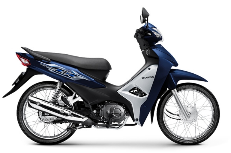 Honda Wave Alpha 2023 tiêu chuẩn màu xanh.