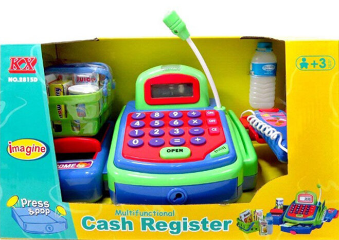 Đồ chơi bán hàng PowerTRC Pretend Play Electronic Cash Register Toy.