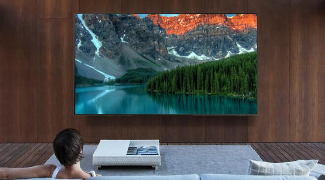 Chiếc tivi Samsung QLED 75 inch 75Q60A được trang bị bộ xử lý Quantum Processor 4K Lite cực kỳ mạnh mẽ