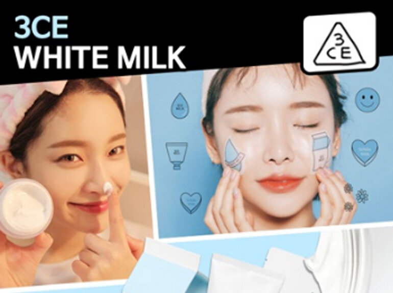 Tác dụng make up của kem dưỡng trắng 3CE White Milk