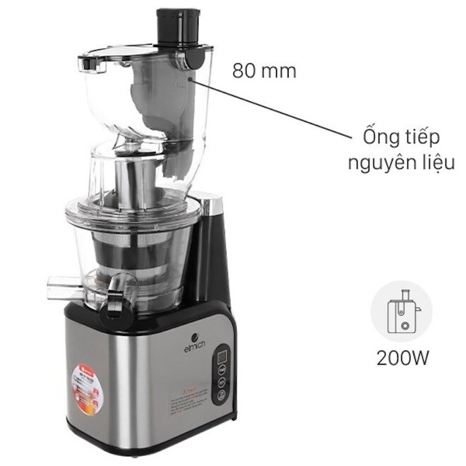 Máy ép chậm Elmich jee-3898 là dòng máy ép chậm tốc độ 50 – 60 vòng/phút.