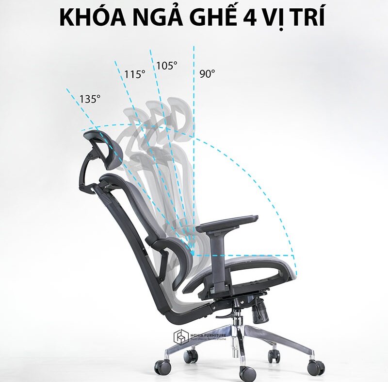 ghế công thái học lưới tốt