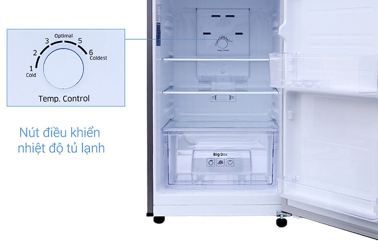 Bảng điều chỉnh nhiệt độ tại ngăn mát tủ lạnh SamSung 208 lít