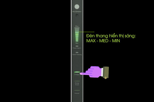 Hướng dẫn điều chỉnh nhiệt độ ngăn mát tủ lạnh ngăn đá dưới Panasonic