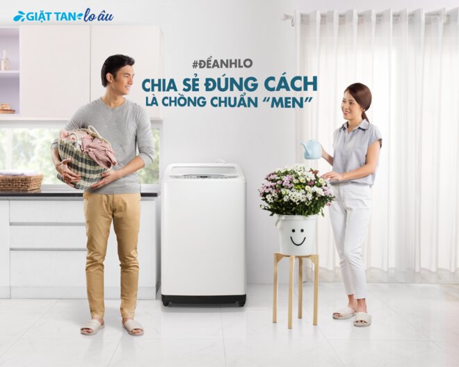 Máy giặt cửa trên Hitachi giặt tan lo âu