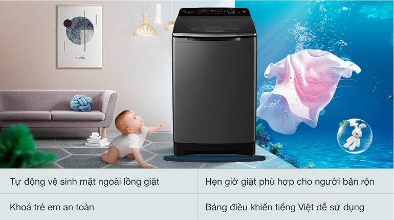 Tiện ích đi kèm trên máy giặt