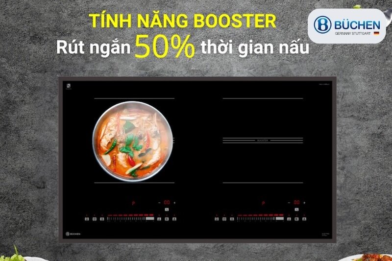 Bếp từ đôi Buchen BUC775ID Plus sở hữu thiết kế hiện đại, tính năng nổi bật