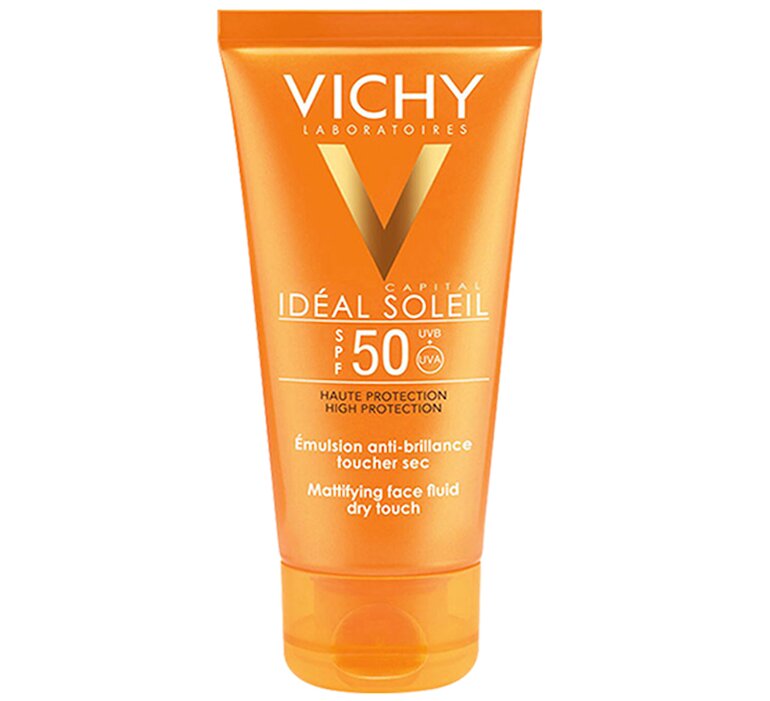 Kem chống nắng Vichy Ideal Soleil Dry Touch SPF 50 chống tia UVA và UVB.