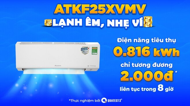 Điều hòa Daikin Inverter 9200 BTU ATKF25XVMV