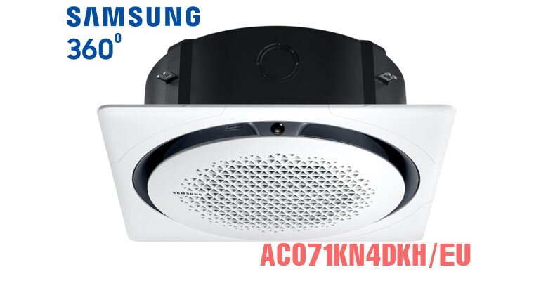 Thiết kế tròn 360 độ của điều hòa âm trần Samsung AC071KN4DKH/EU giúp phân tán đều không khí