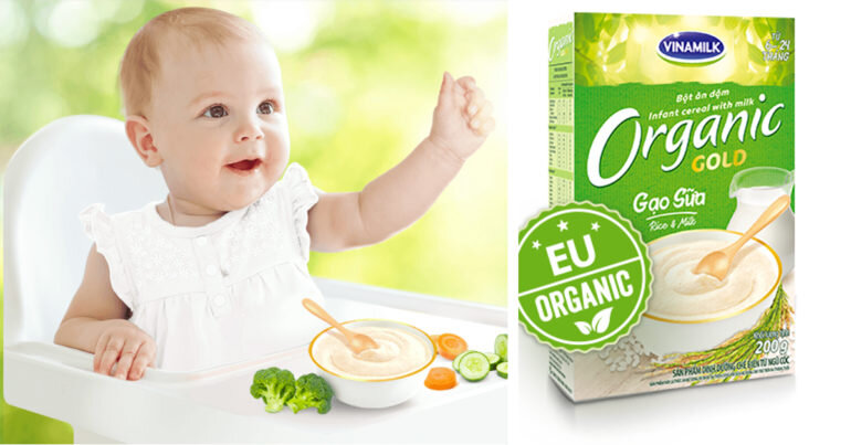 Bột ăn dặm Vinamilk Organic Gold gạo sữa có tốt không ? Giá bao nhiêu tiền 1 hộp ?