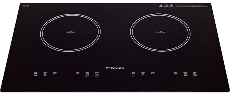 Bếp âm Torino TI0602C có thiết kế sang trọng với 2 vùng nấu, có thể lắp âm hay đặt nổi ở trên kệ bếp.
