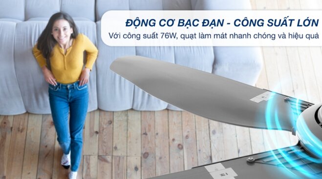 Đánh giá quạt trần 5 cánh KDK V60WK: Phong cách châu Âu, hiệu suất