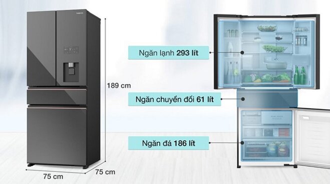 Dung tích tủ lạnh Panasonic YW590YMMV