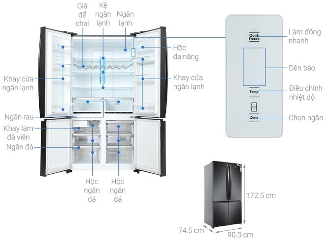 Đánh giá chi tiết tủ lạnh Electrolux Inverter 541 lít EQE6000A-B