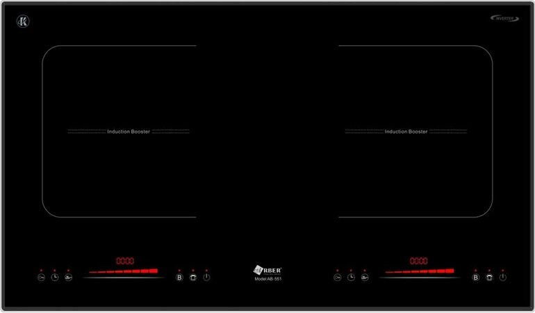 Thiết kế lắp âm sang trọng nhưng ấm cúng của bếp từ 2 vùng nấu Arber AB-551