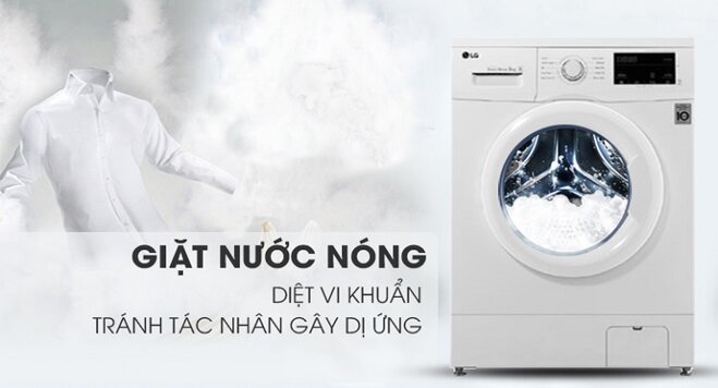 Máy giặt LG 8kg lồng ngang FM1208N6W