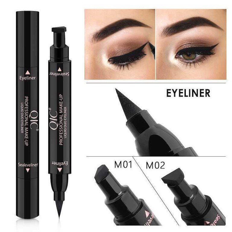 Review Bút Kẻ Mắt 2 Đầu Qic Professional Makeup Liquid Duo Eyeliner |  Websosanh.Vn