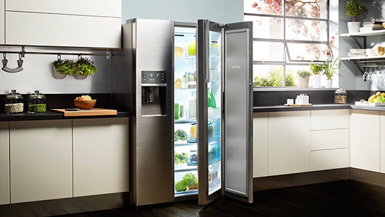 Tủ lạnh lớn sang trọng cho gian bếp đẹp