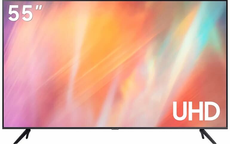 Tivi Samsung UA55AU7700 có thiết kế hiện đại