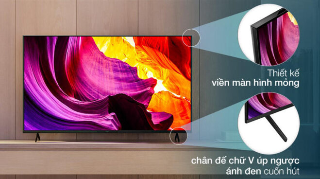 Tivi Sony KD-50X81DK được thiết kế viền mỏng sang trọng