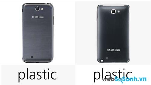 Cả Galaxy Note II và Galaxy Note đầu tiên đều được thiết kế bằng nhựa