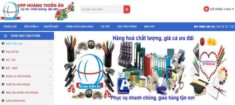 Hoàng Thiên Ân - địa chỉ cung cấp sỉ lẻ các loại giấy in, photocoppy, thiết bị văn phòng ngành văn phòng phẩm uy tín, chất lượng nhất tại thành phố Hồ Chí Minh