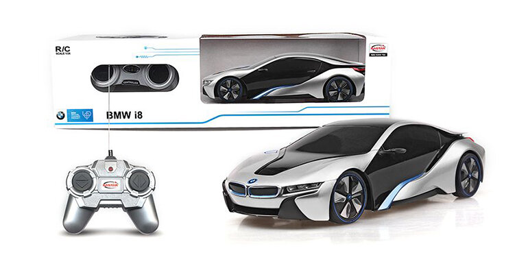 Xe điều khiển từ xa BMW i8 Bạc 